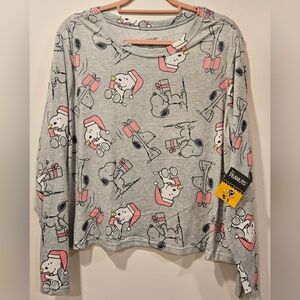 PEANUTS 75 YEARS 2025 SOFT LONG SLEEVE TOP CHRISTMAS HOLIDAYS SIZE XL